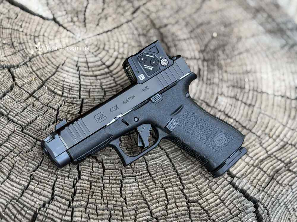 Glock 43x MOS A-CUT 9mm W/ Aimpoint COA Radian Ramjet Apex Trigger S15 Mags-img-3