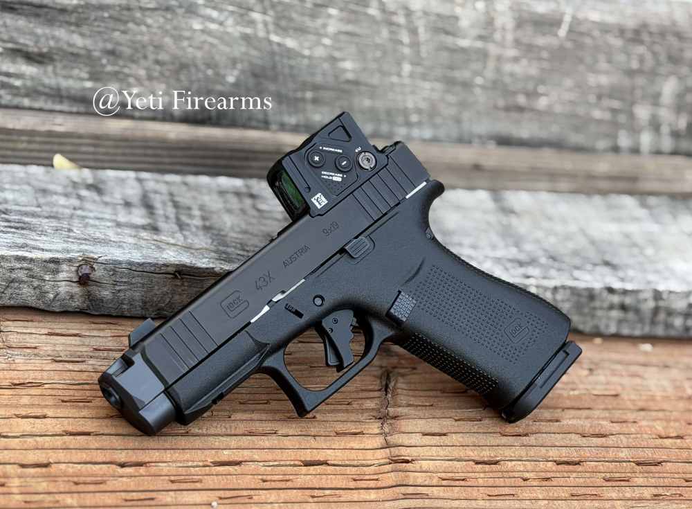 Glock 43x MOS A-CUT 9mm W/ Aimpoint COA Radian Ramjet Apex Trigger S15 Mags-img-1
