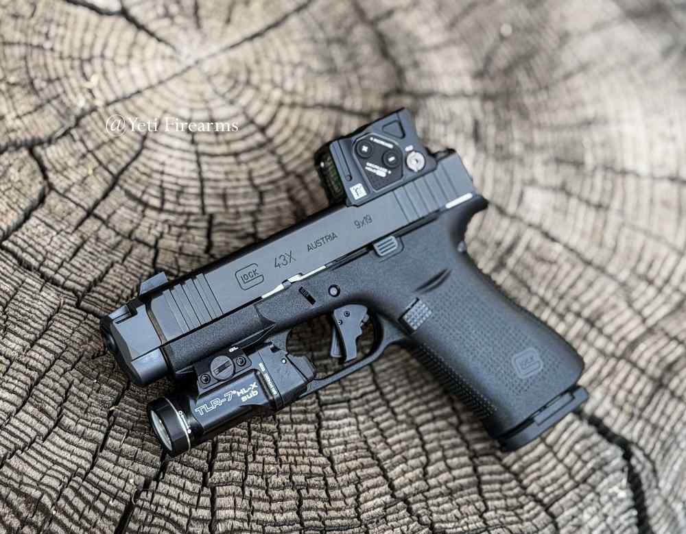 Glock 43x MOS A-CUT 9mm W/ Aimpoint COA Radian Ramjet Apex Trigger S15 Mags-img-5