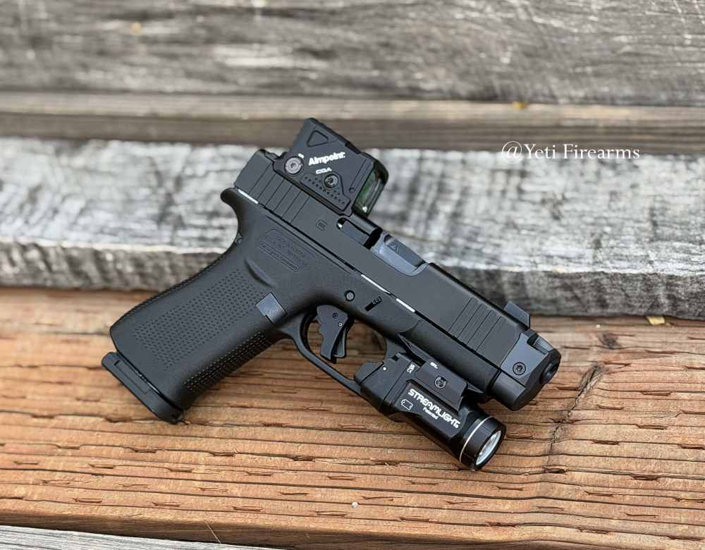 Glock 43x MOS A-CUT 9mm W/ Aimpoint COA Radian Ramjet Apex Trigger S15 Mags-img-2