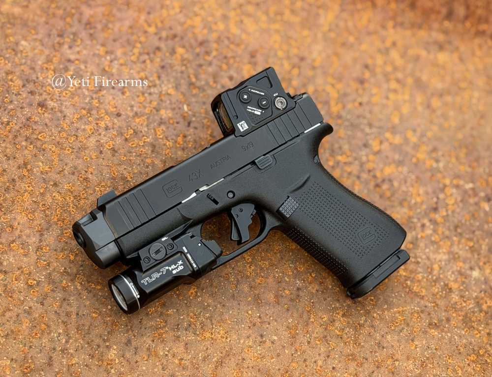 Glock 43x MOS A-CUT 9mm W/ Aimpoint COA Radian Ramjet Apex Trigger S15 Mags-img-1