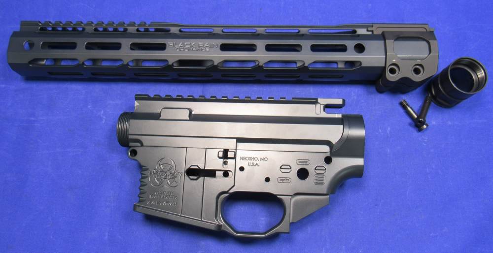 Black Rain Fallout-15 Forged AR15 Billet Receiver Set w/ 15" Clamp Rail-img-0