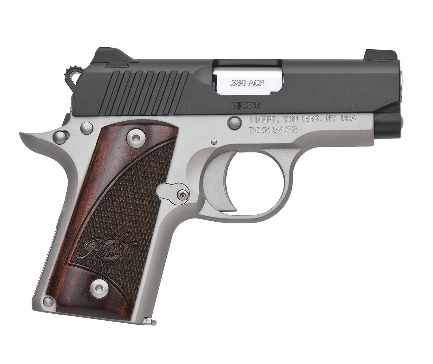 Kimber Mfg.,inc 3300206 Micro Two-Tone NS 380 ACP 7+1 2.75" Matte Black  St-img-0