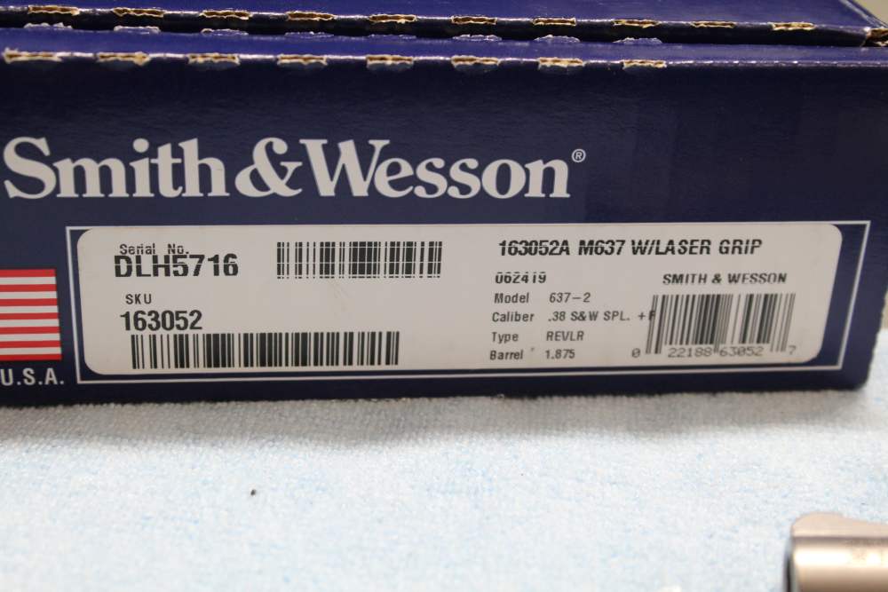 Smith & Wesson 637-2 Airweight .38 Special +P, Crimson Trace Grips New -img-19