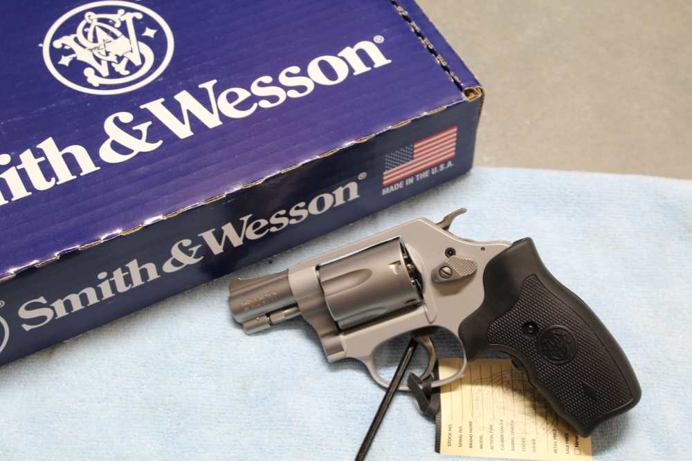 Smith & Wesson 637-2 Airweight .38 Special +P, Crimson Trace Grips New -img-0