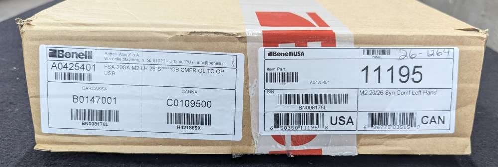 Benelli M2 Field LH 20GA 26inch Semi Auto 11195 NIB-img-27
