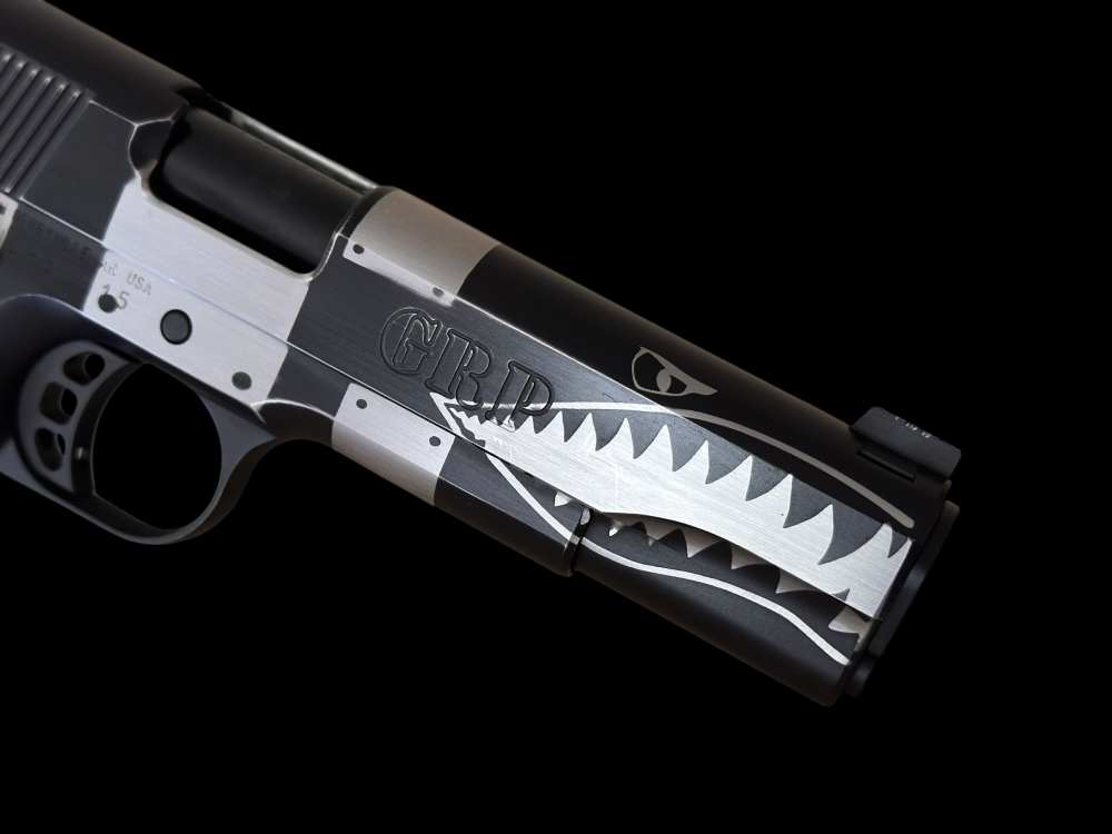 NIGHTHAWK CUSTOM GRP SHARK 1 OF A KIND .45 ACP EXCELLENT CONDITION-img-6