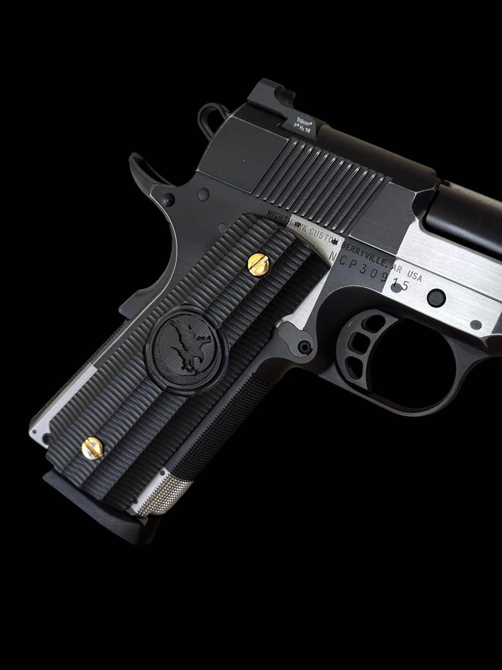NIGHTHAWK CUSTOM GRP SHARK 1 OF A KIND .45 ACP EXCELLENT CONDITION-img-5