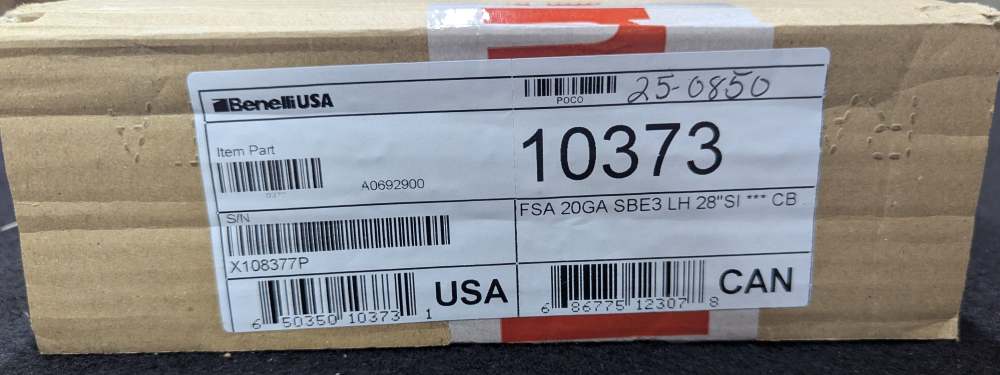 Benelli SBE 3 LH 20GA 28inch Semi Auto 10373 NIB-img-21