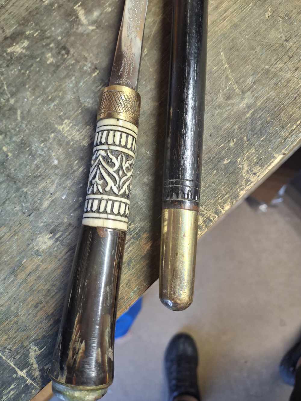Sword Cane with Lion Head Victorian Indian Colonial Style-img-2