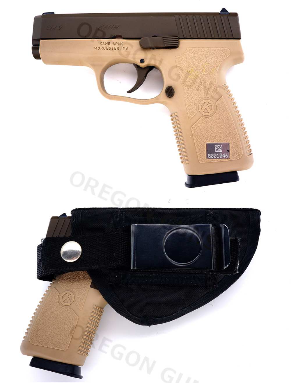 KAHR ARMS CW9 DARK EARTH SEMIAUTO SLIM 9MM EXCELLENT CONDITION W/ HOLSTER-img-1