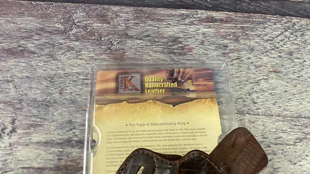 Triple K Brand Lucky Gator Brown Gun Holster XL Style #777-img-4