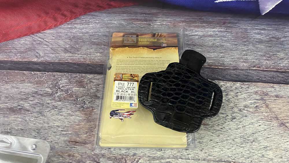 Triple K Brand Lucky Gator Black Gun Holster XL Style #777-img-2
