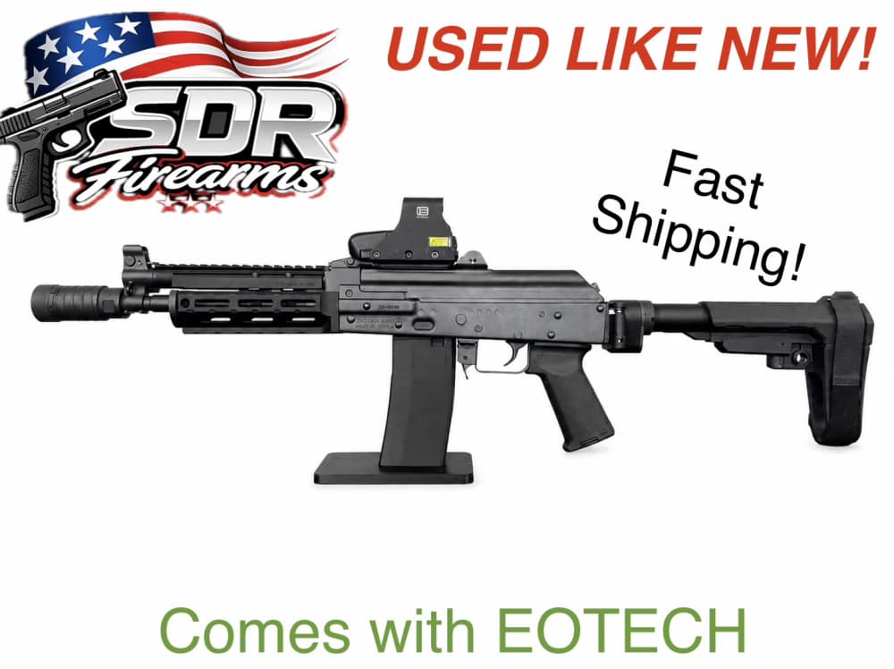 LIKE NEW! Zastava ZPAP85 AK47 PSTL 556 w/ SBA 3 Brace & Eotech -img-0