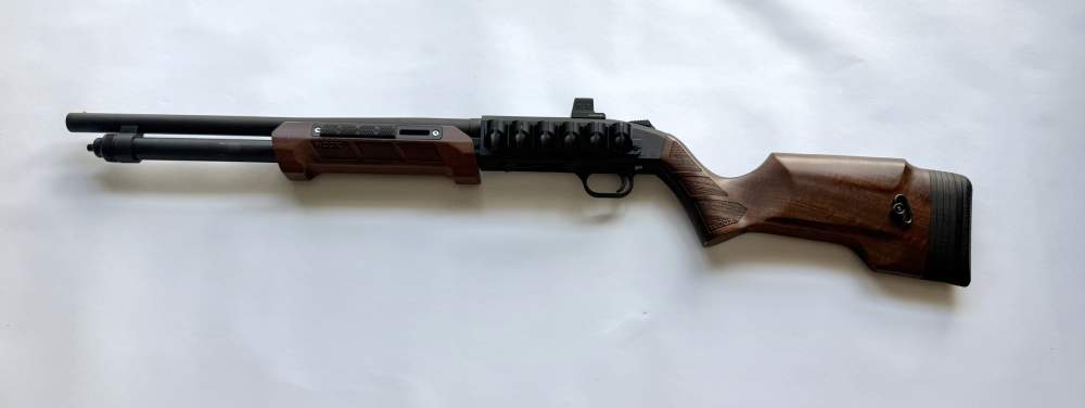 Mossberg 590S 12 Gauge – WOOX Furniture – Holosun EPS Green MRS-img-1