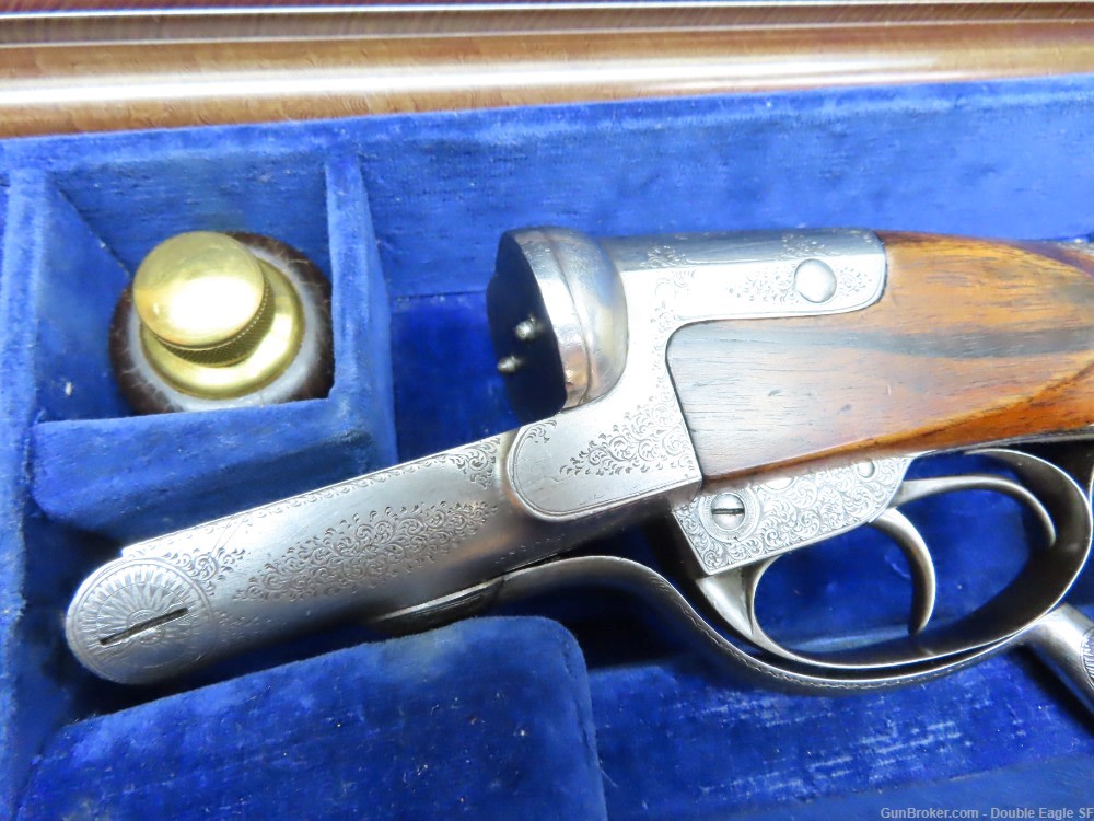 Gibbs & Pitt 55   Under Lever 12ga Shotgun 1855 W/ Case & Acc.   RARE -img-11