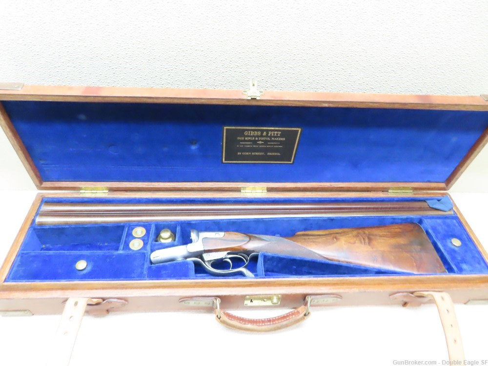 Gibbs & Pitt 55   Under Lever 12ga Shotgun 1855 W/ Case & Acc.   RARE -img-1
