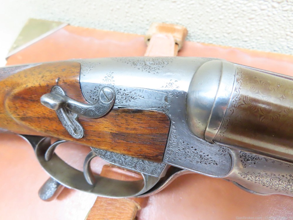 Gibbs & Pitt 55   Under Lever 12ga Shotgun 1855 W/ Case & Acc.   RARE -img-79