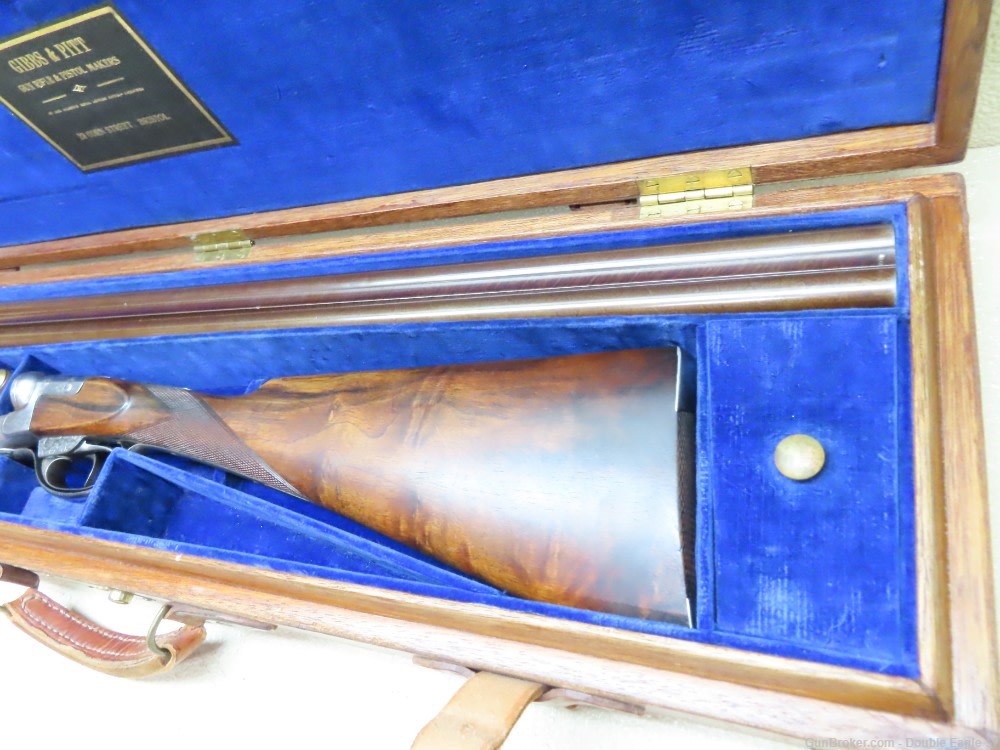 Gibbs & Pitt 55   Under Lever 12ga Shotgun 1855 W/ Case & Acc.   RARE -img-7