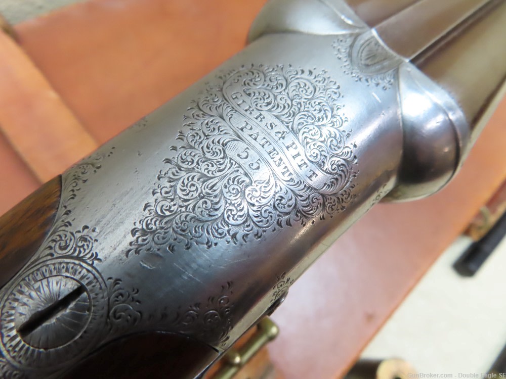 Gibbs & Pitt 55   Under Lever 12ga Shotgun 1855 W/ Case & Acc.   RARE -img-97