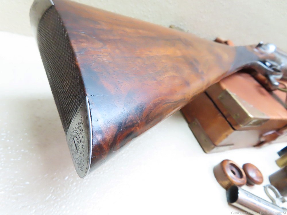 Gibbs & Pitt 55   Under Lever 12ga Shotgun 1855 W/ Case & Acc.   RARE -img-63