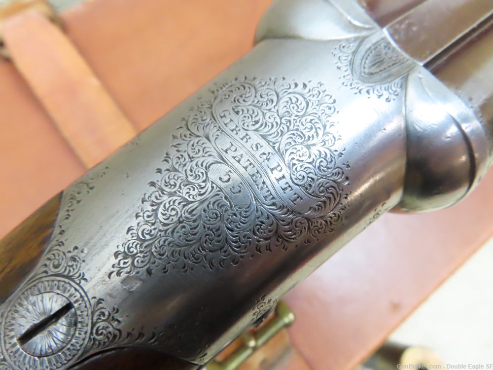 Gibbs & Pitt 55   Under Lever 12ga Shotgun 1855 W/ Case & Acc.   RARE -img-86
