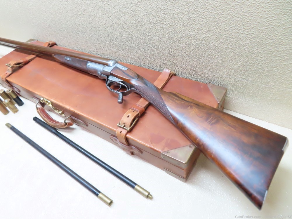 Gibbs & Pitt 55   Under Lever 12ga Shotgun 1855 W/ Case & Acc.   RARE -img-49