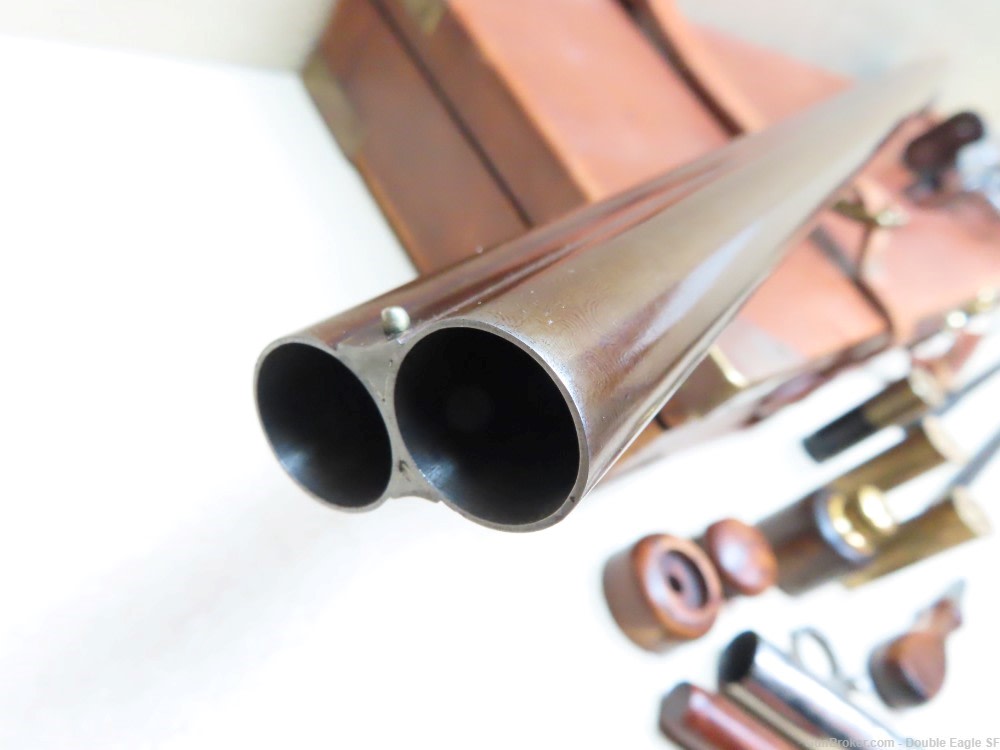 Gibbs & Pitt 55   Under Lever 12ga Shotgun 1855 W/ Case & Acc.   RARE -img-21
