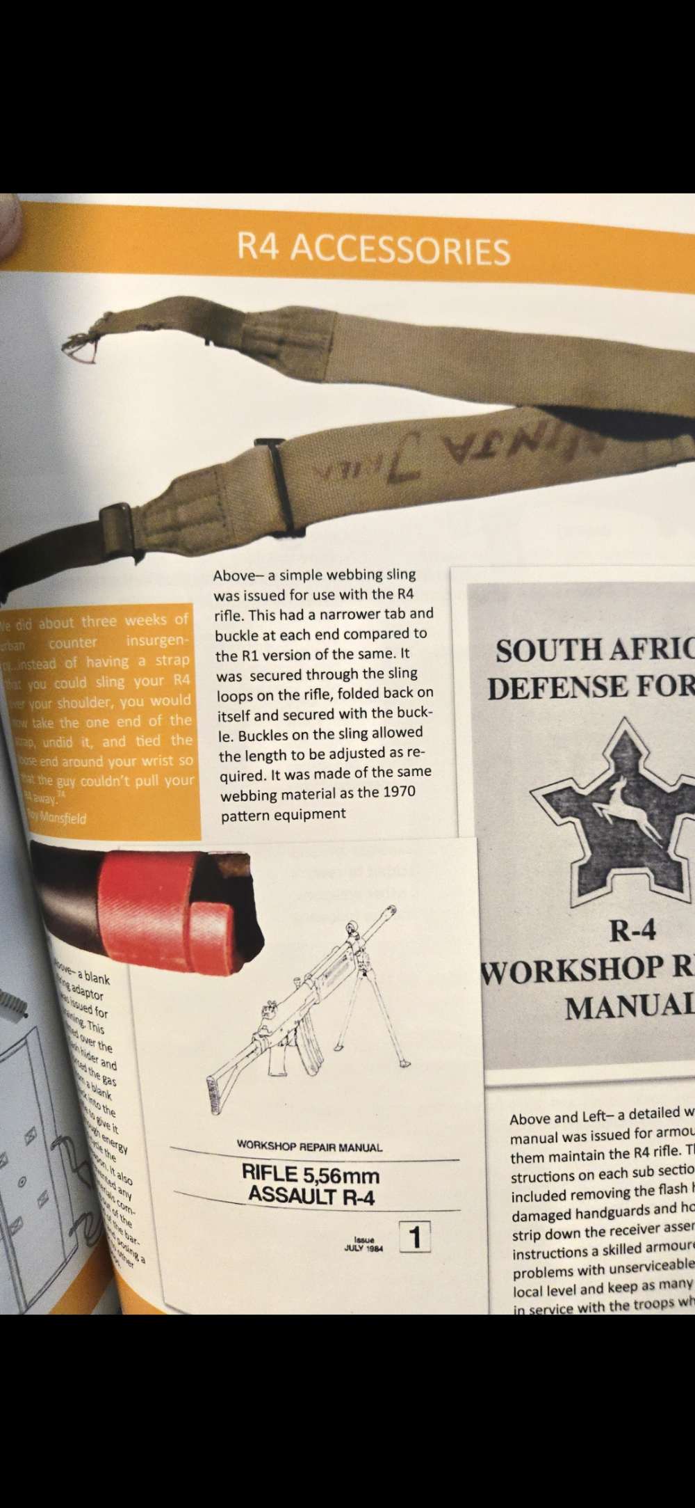 R4 Galil South African Military issued slings x2-img-2