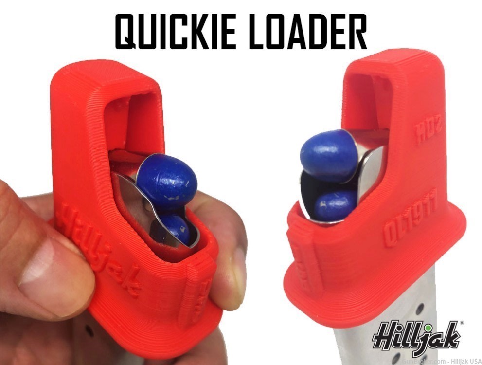 1911 Single-Stack 45ACP 9MM Magazine Speed Loader, Quickie Loader - Red-img-0