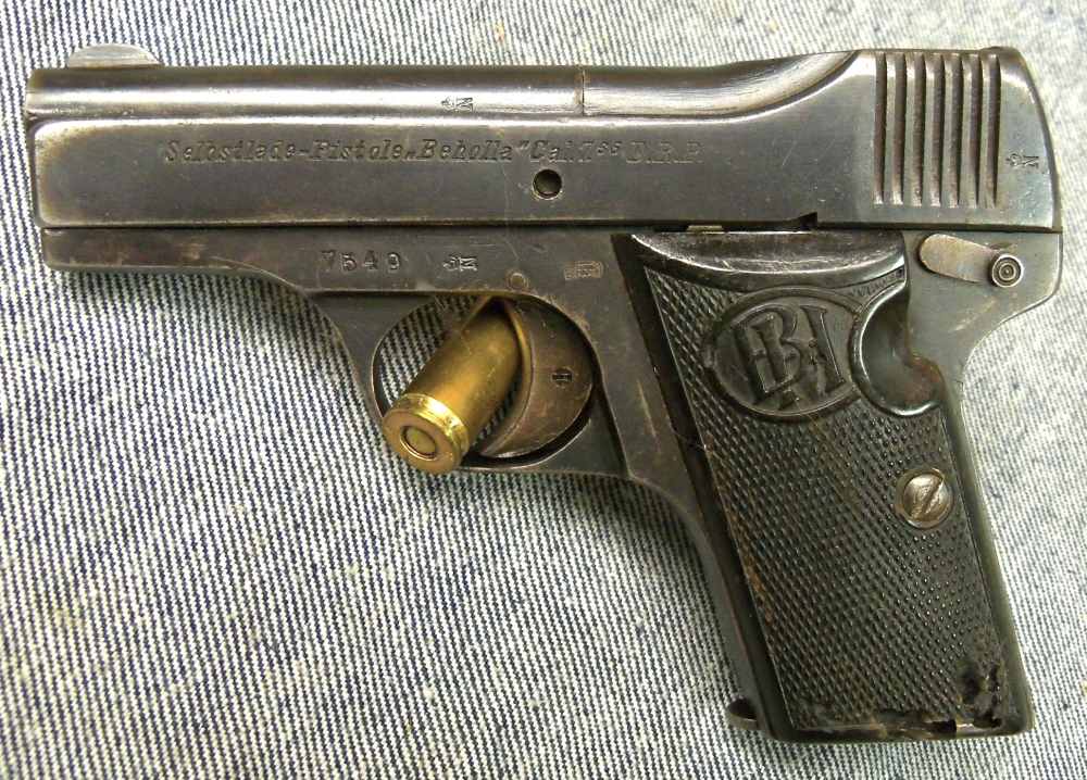WWI GERMAN BECKER & HOLLANDER BEHOLLA .32 ACP  MILITARY PISTOL -img-4