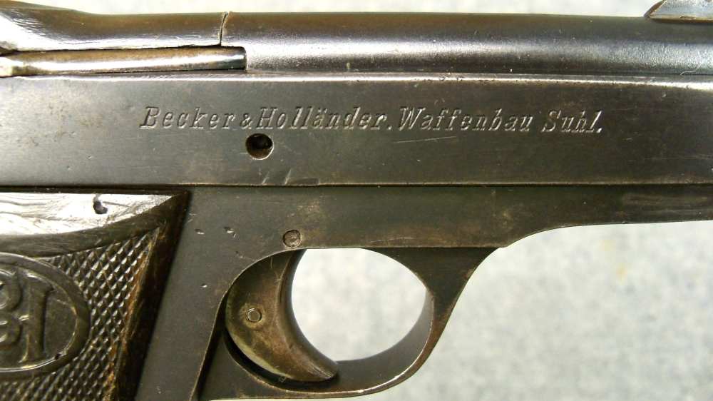 WWI GERMAN BECKER & HOLLANDER BEHOLLA .32 ACP  MILITARY PISTOL -img-2
