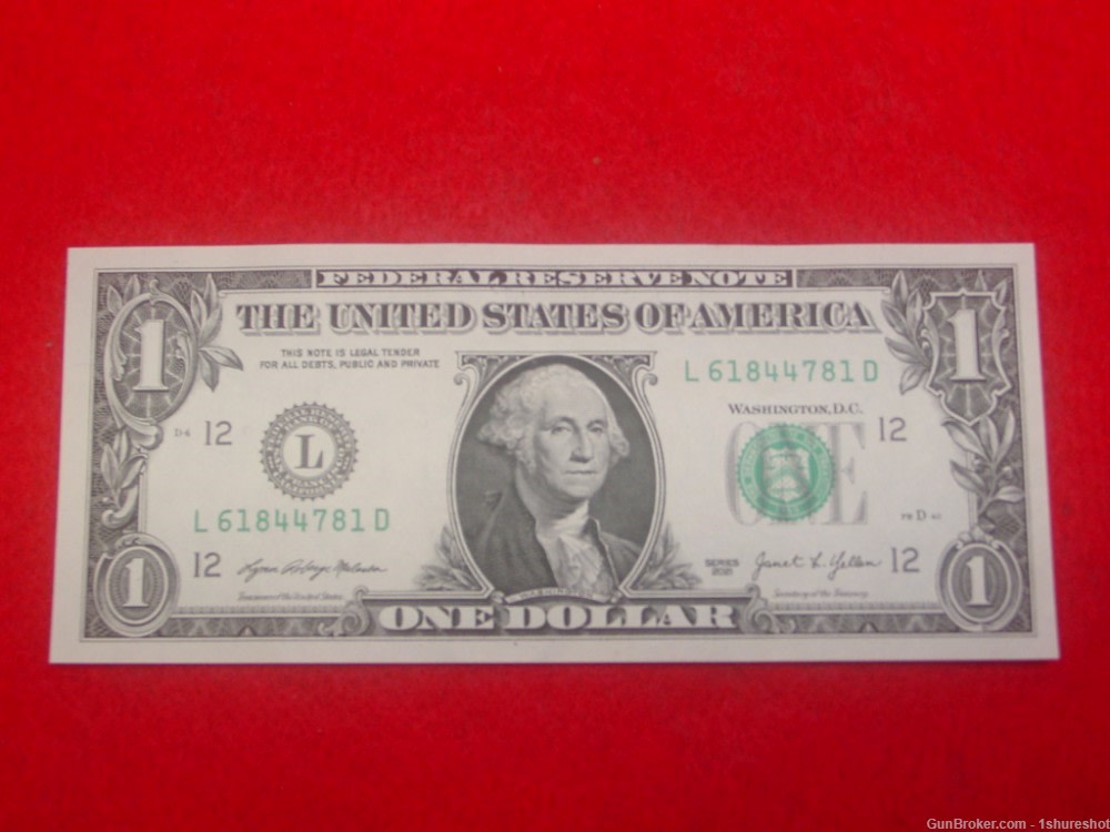 2021 S Uncirculated One Dollar Bills $1 Notes Consecutive Serial Numbers-img-2