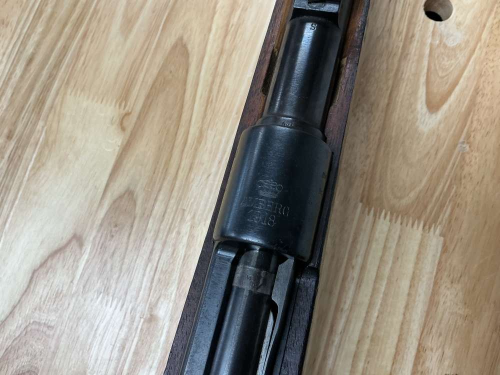 Amberg Gewher 98m, 8mm Mauser, mfg 1918, Eagle stamped front sight -img-6