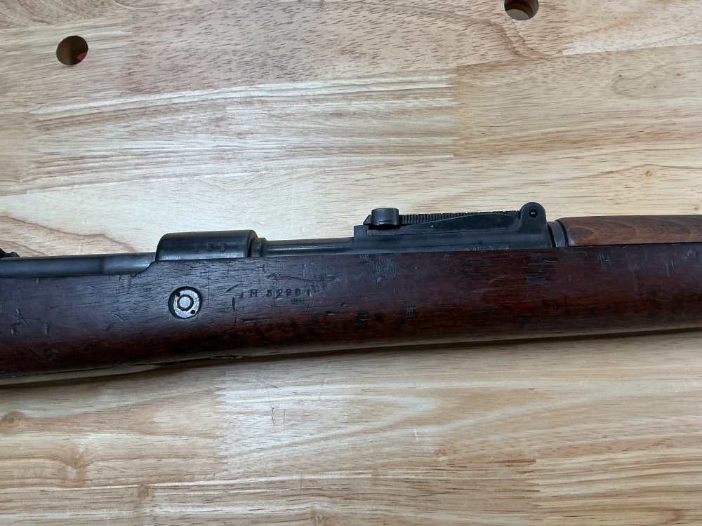Amberg Gewher 98m, 8mm Mauser, mfg 1918, Eagle stamped front sight -img-3