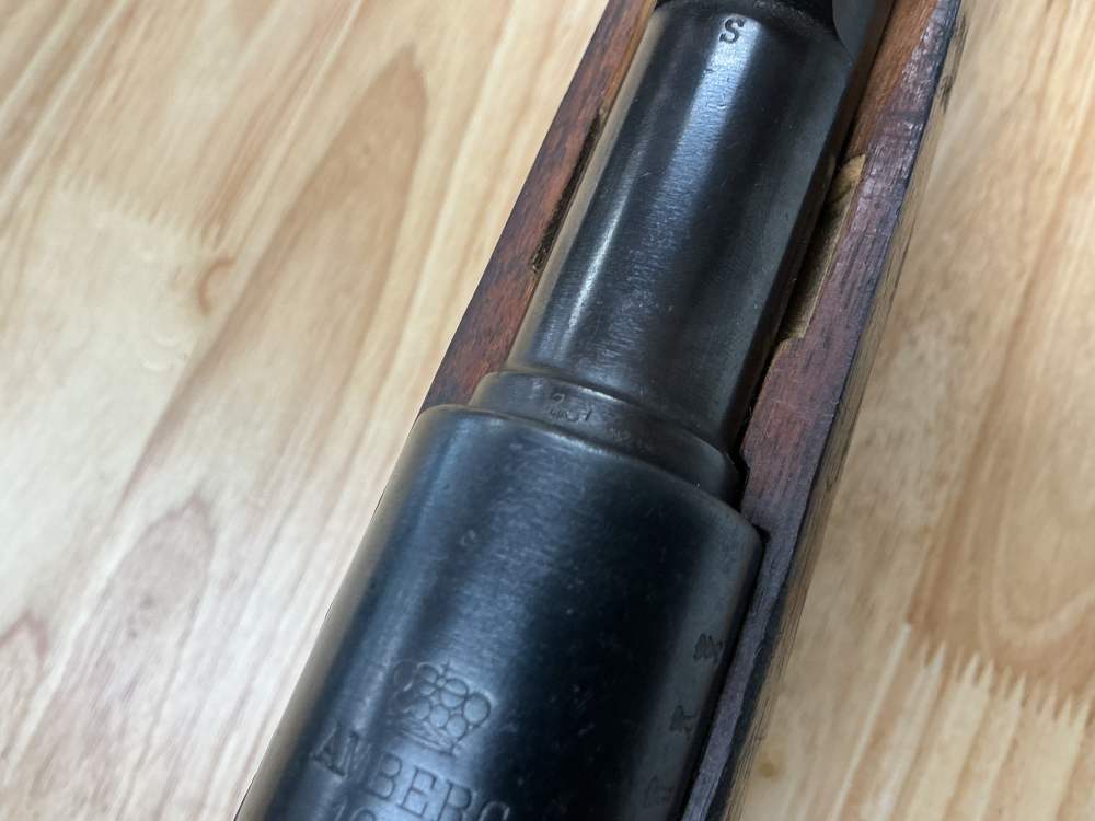 Amberg Gewher 98m, 8mm Mauser, mfg 1918, Eagle stamped front sight -img-7