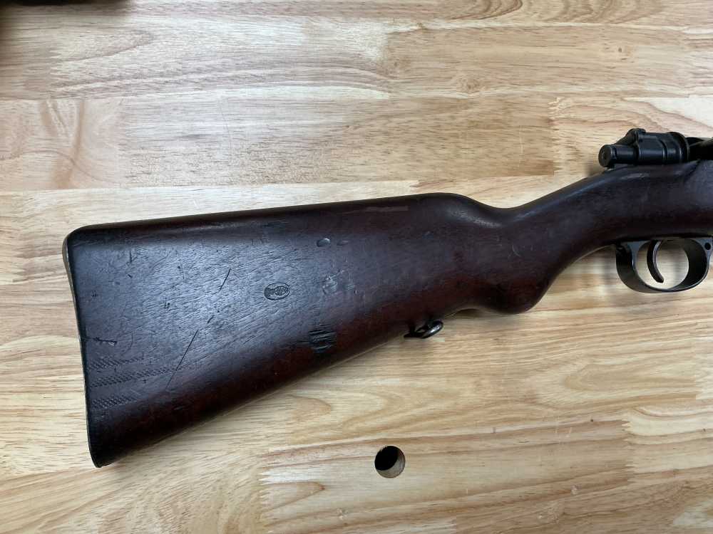 Amberg Gewher 98m, 8mm Mauser, mfg 1918, Eagle stamped front sight -img-1