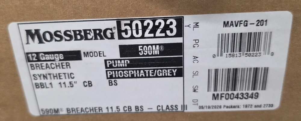 Mossberg 590M Breacher 12GA 11.5" 10RD 50223 590 SBS NFA Tungsten  NOCCFEE!-img-3