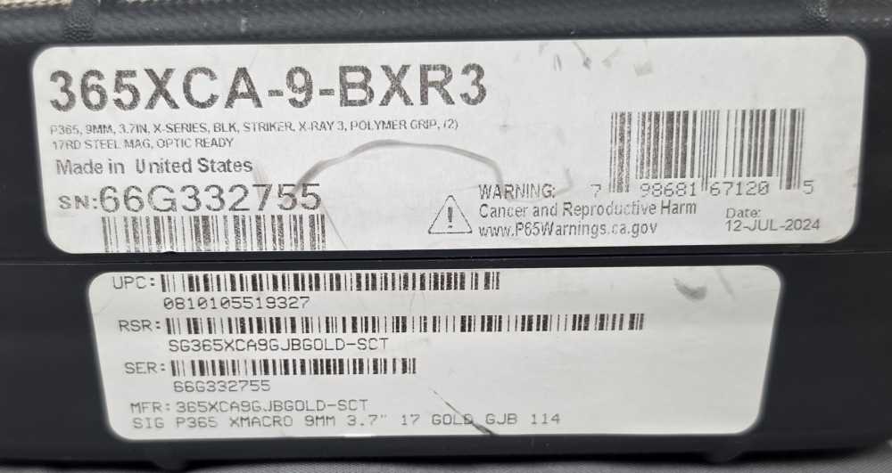 Sig Sauer XMACRO 9MM 4.3" 17RD Shark Coast 365XCA9GJBGOLDSCT NOCCFEE!-img-3