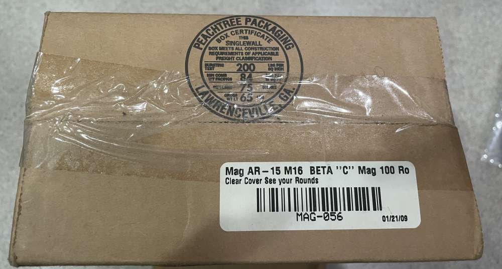 AR-15 M16 Beta C-MAG 100 Rd. 5.56 NATO Clear Cover Dual Drum Mag Graphite-img-13