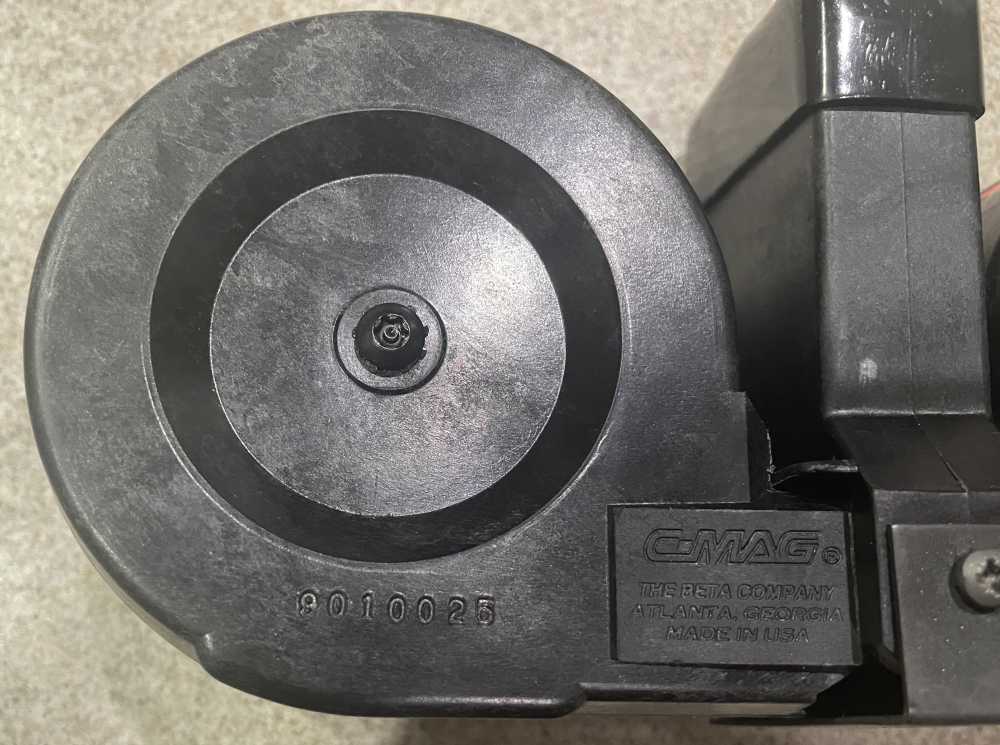 AR-15 M16 Beta C-MAG 100 Rd. 5.56 NATO Clear Cover Dual Drum Mag Graphite-img-5