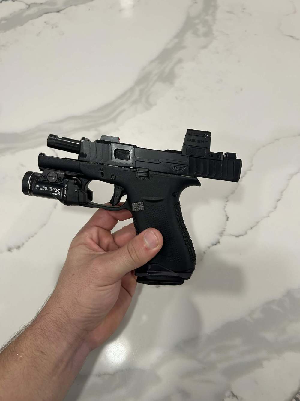 Zaffiri Precision IBS Glock 43x G43x Olight Green dot TLR-7x light -img-11