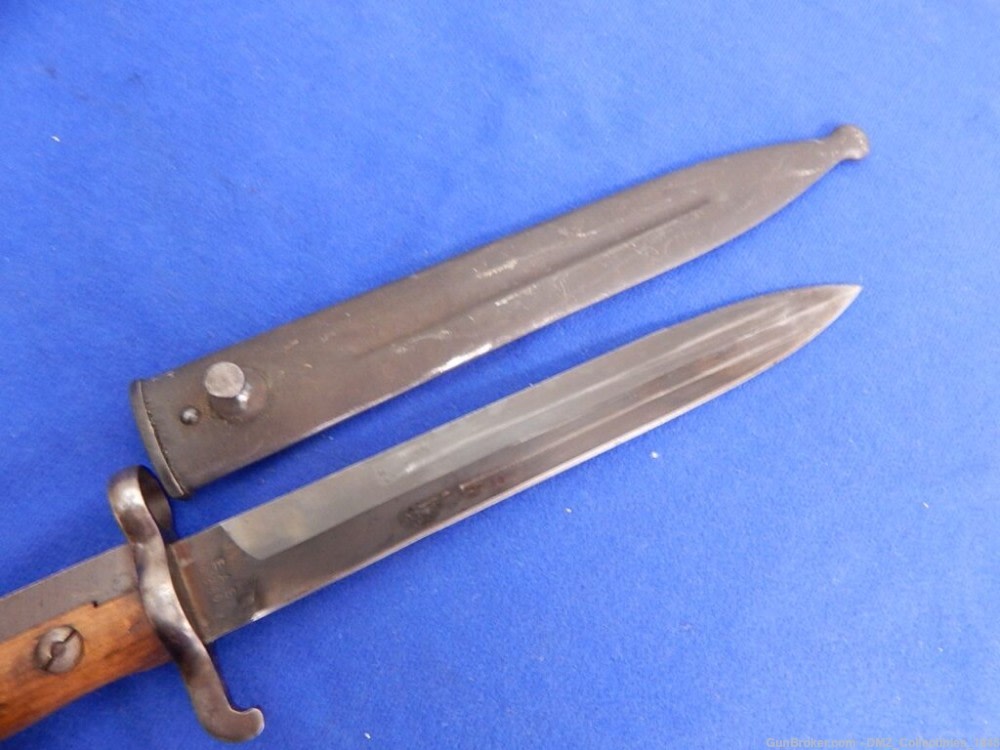 WW2 WWII Norwegian M1944 Krag Rifle Bayonet with Sheath-img-2
