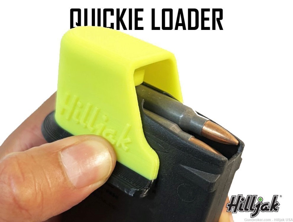 AR-15 Magazine Speed Loader, Hilljak Quickie Loader - QL556 HiViz Yellow-img-0