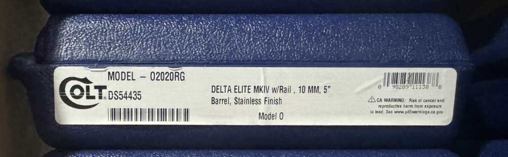 NIB Colt Delta Elite Rail Gun - .10mm - SS - O2020RG-img-4