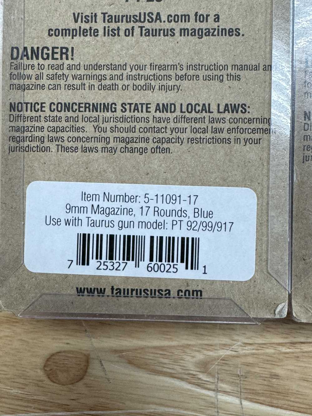 Taurus PT92/99/917 mags x 2 new in pack 17 round 9mm PT99-img-3