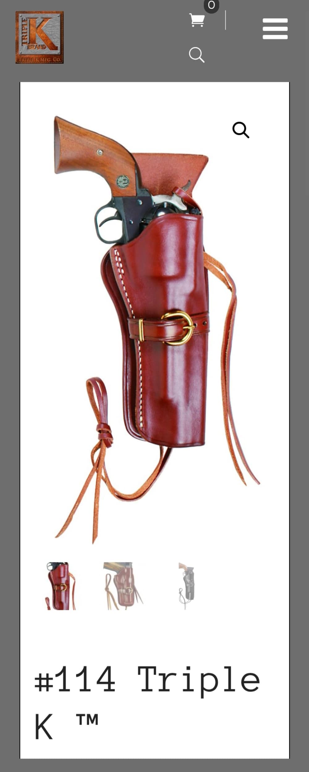 Triple K Cheyenne Western Leather Holster-img-3
