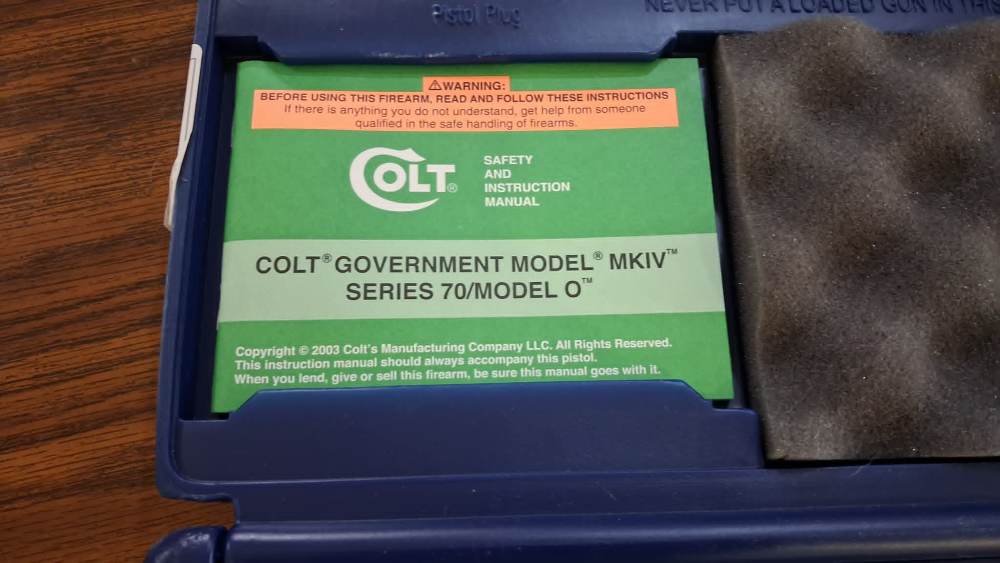 COLT SERIES 70 COMPETITION GOVERNMENT .45 ACP PISTOL, BLUE - O1970CCS-img-13