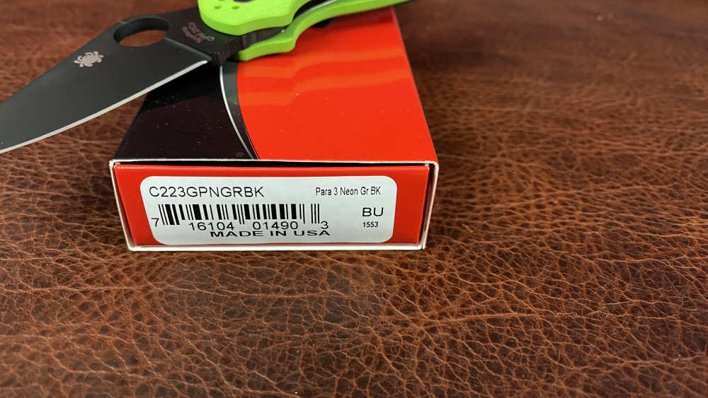 spyderco para 3 Neon Green C223GPNGRBK-img-1