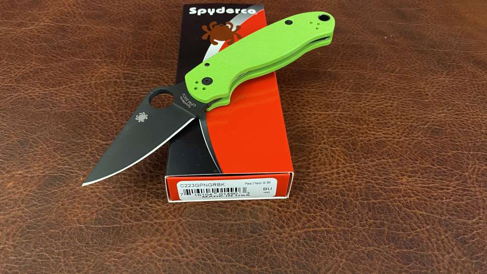 spyderco para 3 Neon Green C223GPNGRBK-img-0